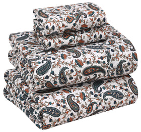 RUVANTI queen flat sheet with crisp percale for cooling comfort