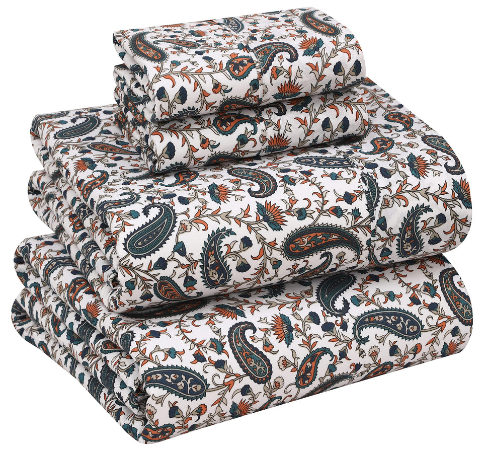 RUVANTI queen flat sheet with crisp percale for cooling comfort