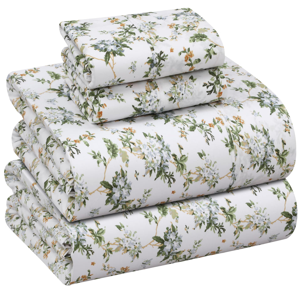 RUVANTI queen flat sheet shows cooling, breathable percale for hot sleepers