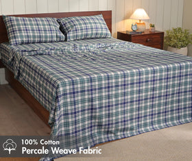 Close-up of RUVANTI percale weave showing breathable, airy texture for comfortable nights