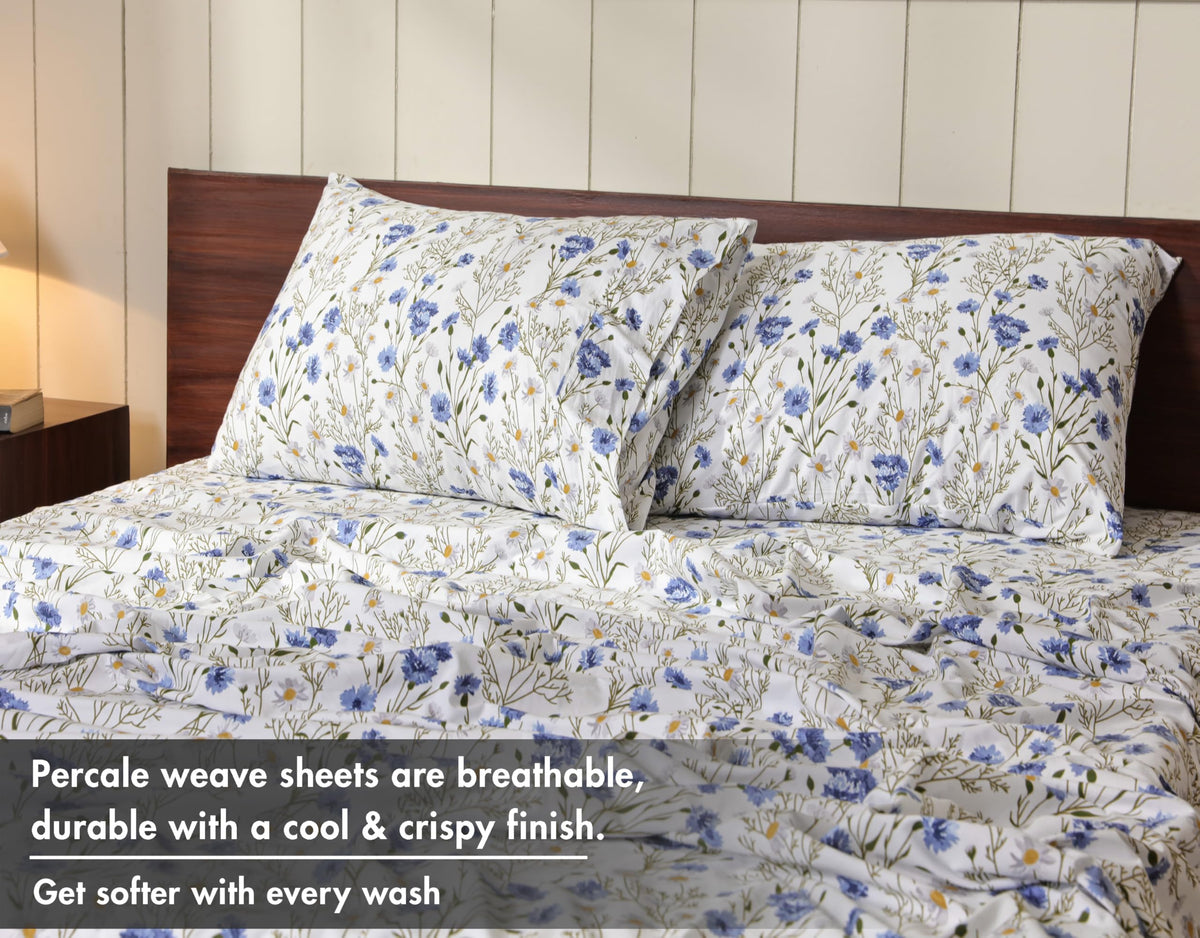 RUVANTI airflow-texture percale twin sheet emphasizing cooling through airy weave