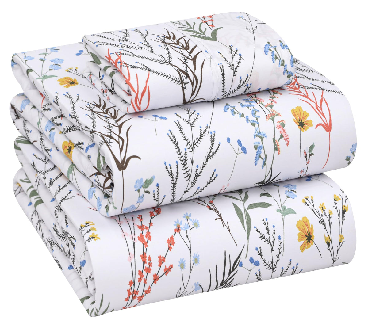 RUVANTI percale twin flat sheet shows crisp cooling fabric for hot sleepers.