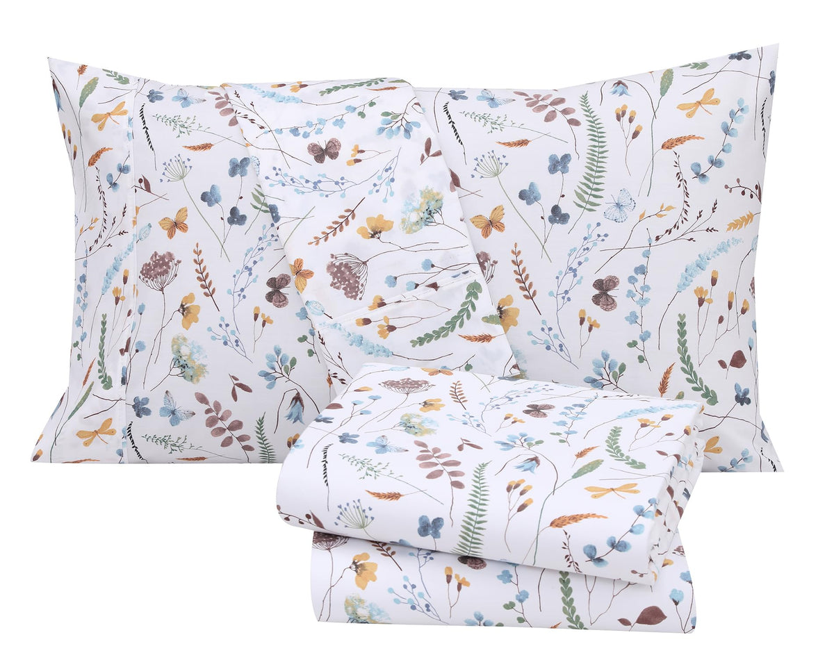 RUVANTI folded percale sheet set ready for packaging or display.