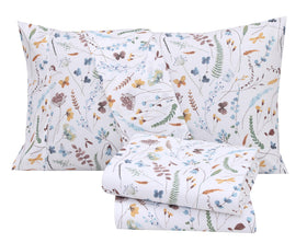 RUVANTI folded percale sheet set ready for packaging or display.