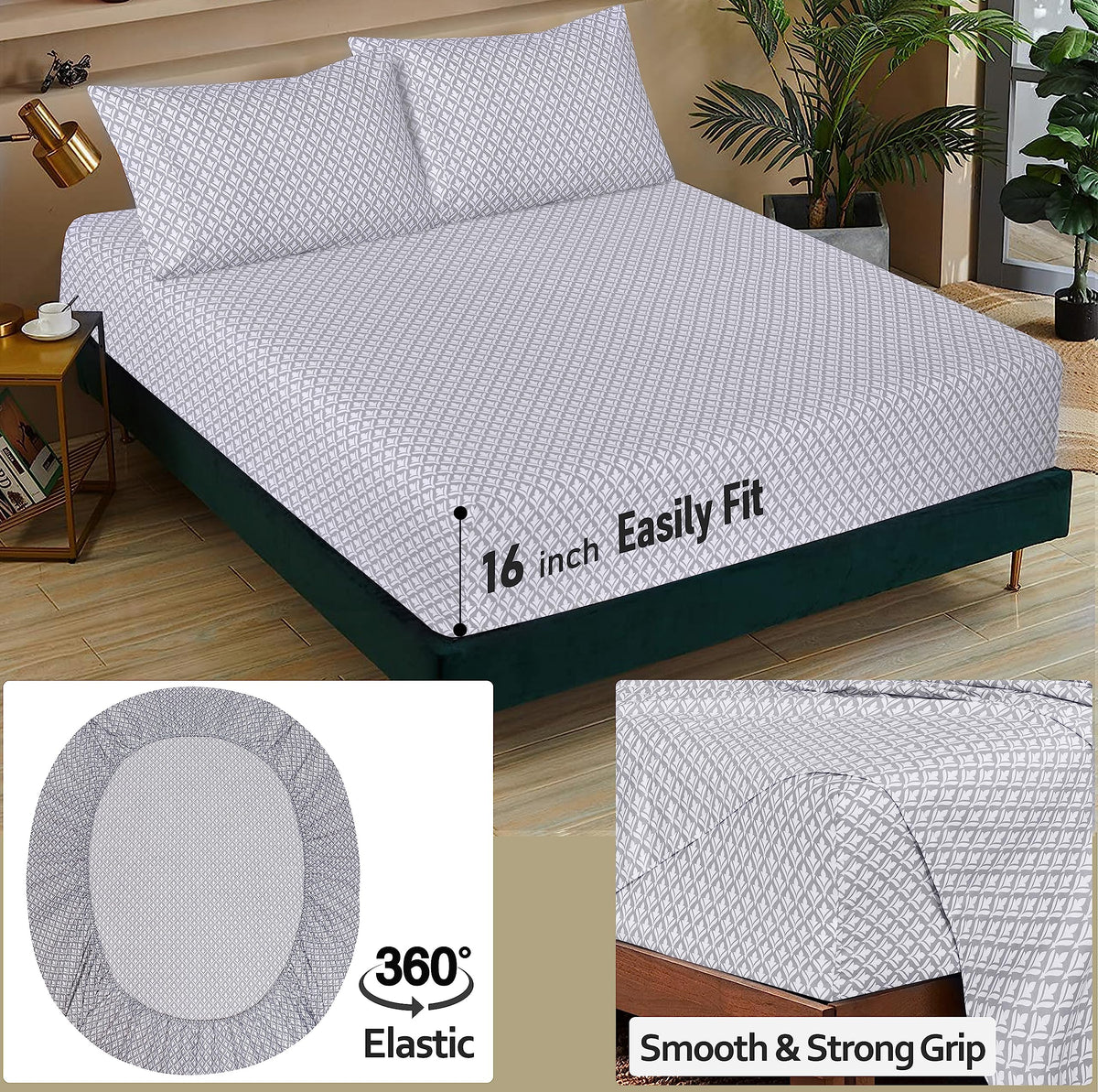 RUVANTI soft-breathable cotton sheets feel lightweight and comfortable year-round