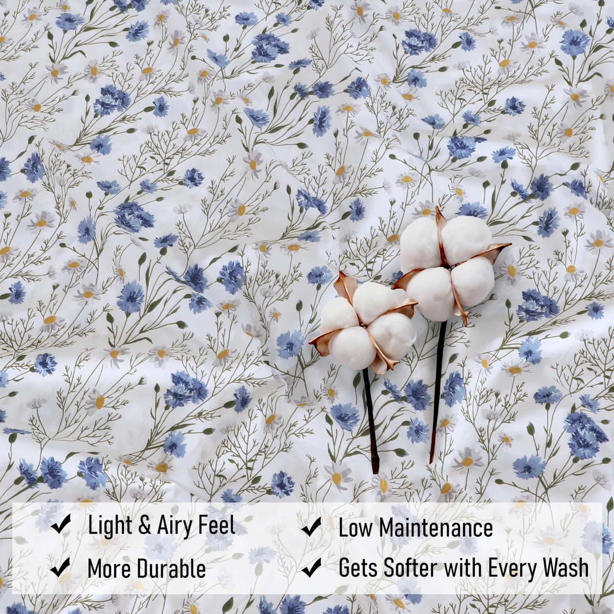 RUVANTI breathable bedding in Sweet Pea color for year-round use.