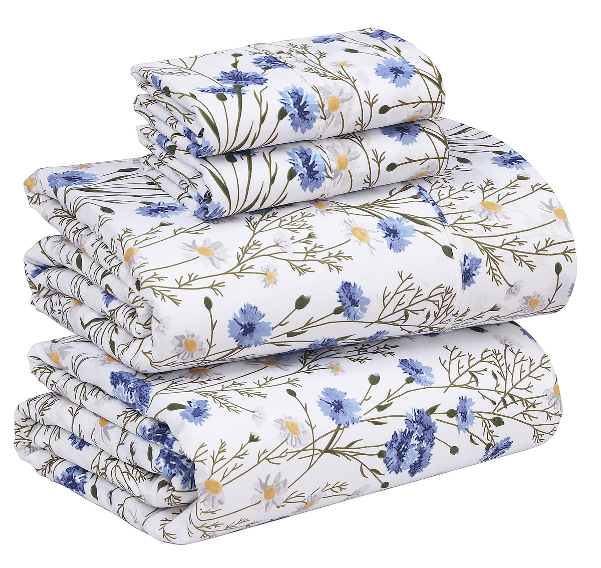 RUVANTI Sweet Pea California King percale sheets close-up of breathable weave for cooler sleep