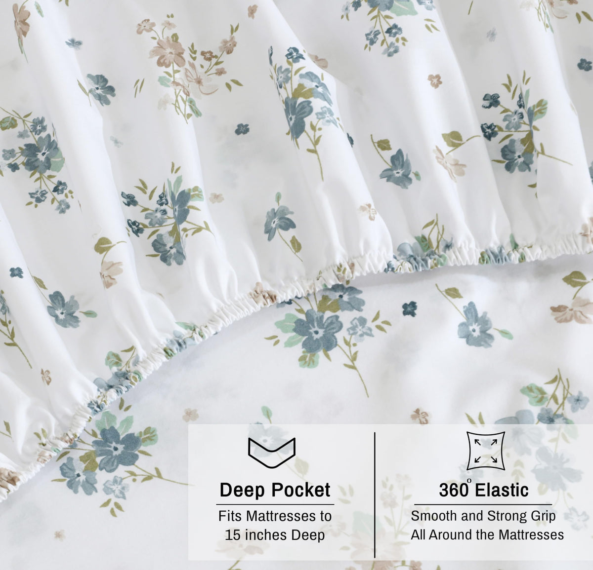 RUVANTI washed-look sheets add casual, lived-in charm