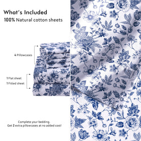 RUVANTI Wild Flower pillowcases 4-pack show clean hems and soft touch