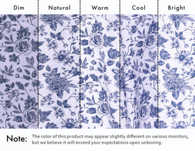 Ruvanti Wildflower percale texture close-up highlights breathability.