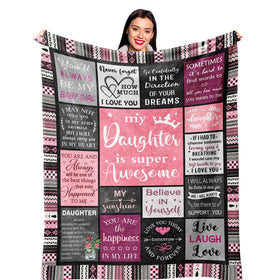 Ruvinzo daughter blanket 60x50 inches, breathable flannel for cozy warmth