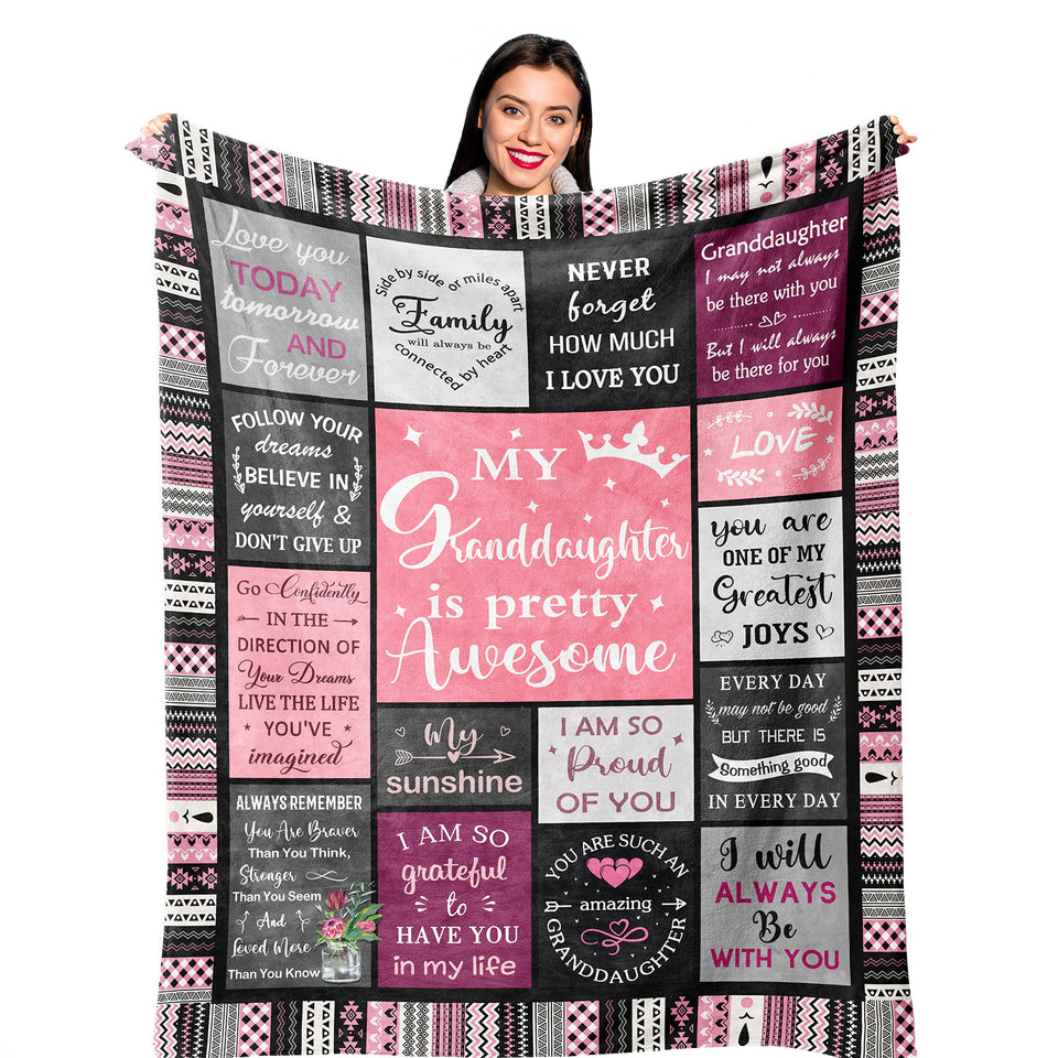 Ruvinzo granddaughter blanket on bed showing cozy warmth and 50x60 size