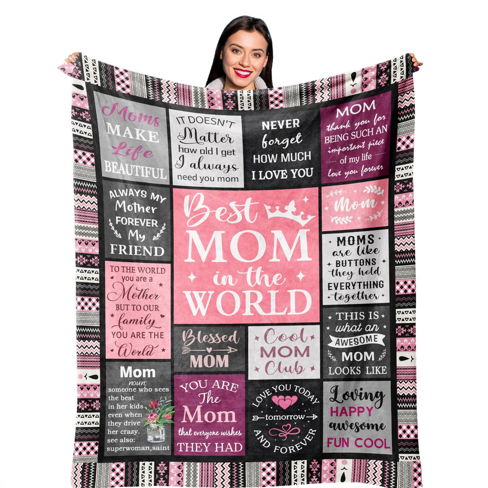 Ruvinzo mom blanket on bed, showing versatility for sofa use