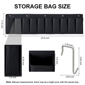 RVZONE oxford cloth bedside organizer demonstrates durable, easy clean material for everyday storage.