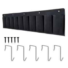 RVZONE shoe pockets bedside organizer hanging with 10 pockets keeps shoes neatly organized within reach.