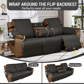 Rwoyno recliner cover 2 in 1 flip back design for versatile protection