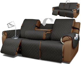 Rwoyno waterproof recliner cover front view protects against spills for families
