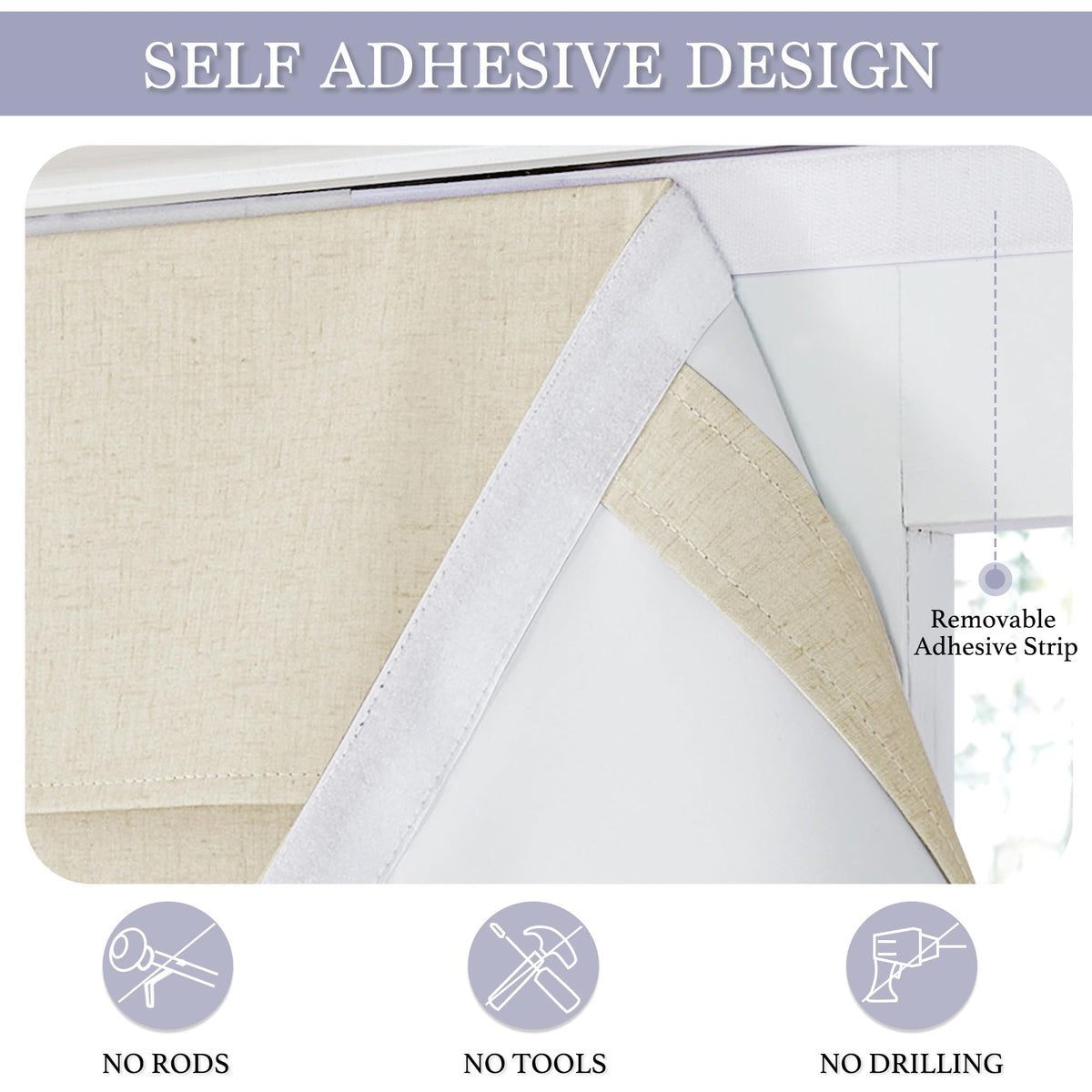 RYB HOME beige fabric close-up highlights linen blend texture and warmth.