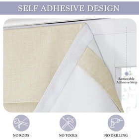 RYB HOME beige fabric close-up highlights linen blend texture and warmth.