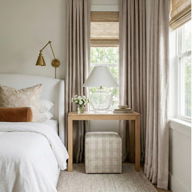 RYB HOME curtains close-up back with white blackout layer for light control
