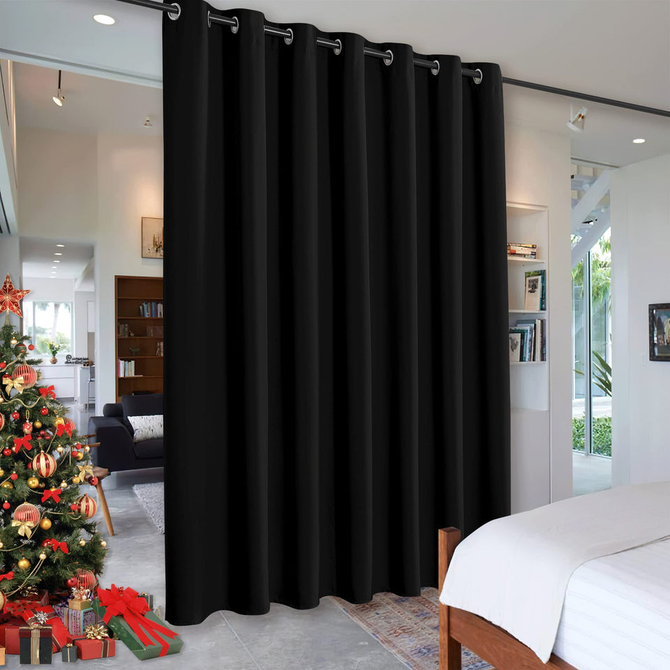RYB HOME blackout curtain room divider panel provides instant privacy and neat space.