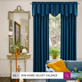 RYB HOME curtains with rod pockets and back tab for flexible hanging.