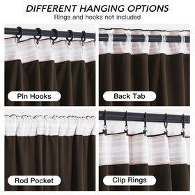 RYB HOME room-darkening drapes block light and glare for movie nights.