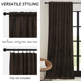 RYB HOME thermal-insulated velvet curtains reduce heat transfer for comfortable spaces.