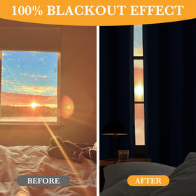 RYB HOME grommet-top curtain with metal hardware for easy installation.