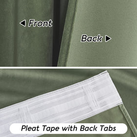 RYB HOME Easy-care velvet curtains machine-washable for simple maintenance