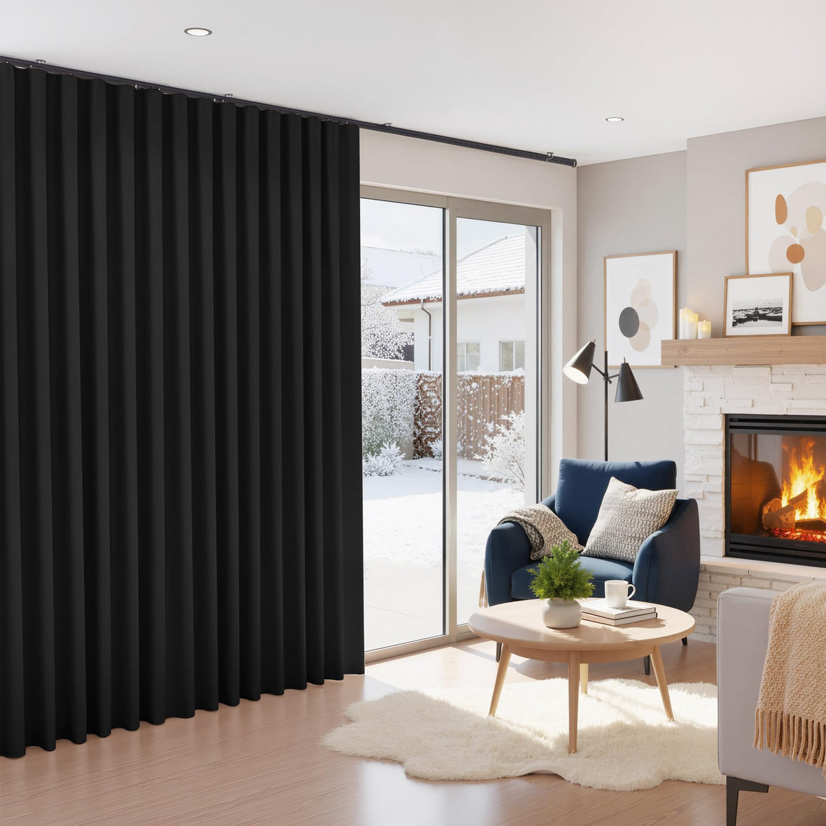 RYB HOME thermal insulated curtain blocks light for focused sleep
