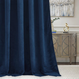 RYB HOME velvet curtains navy blue care guide for machine wash and wrinkle-free look