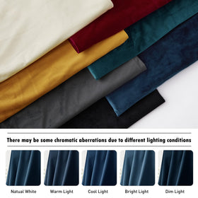 RYB HOME velvet curtains navy blue living room setup enhancing luxury ambience