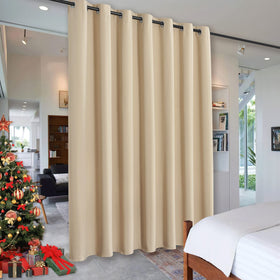 RYB HOME cream beige fabric close-up showing soft texture and privacy-friendly material
