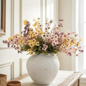 RyddeligHome Arina vase pairs with faux flowers for cozy farmhouse decor