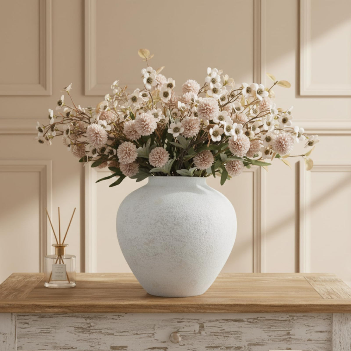 RyddeligHome Arina vase large white ceramic focal point on tables