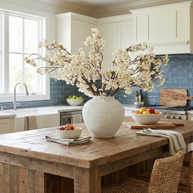 RyddeligHome Arina vase white round design suits modern rustic interiors