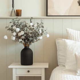 RyddeligHome Arlo vase mantel decor enhances fireplace styling with a sleek silhouette.