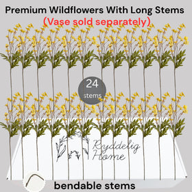 RyddeligHome artificial yellow daisies on silk stems with realistic look and no maintenance.