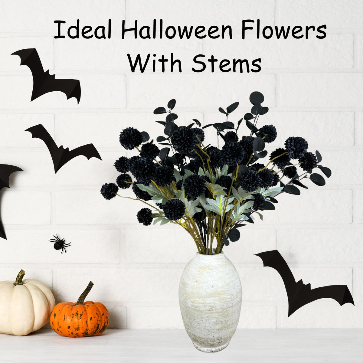 RyddeligHome versatile black stems fit various vase styles