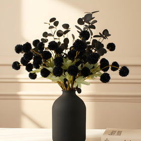 RyddeligHome black long-stem flowers for dramatic indoor centerpieces