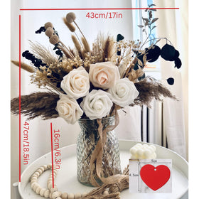 RyddeligHome dining-room table decor with artificial flowers for stylish presentation