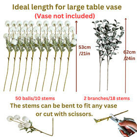 RyddeligHome 18-inch stems fit tall vases and mantels.
