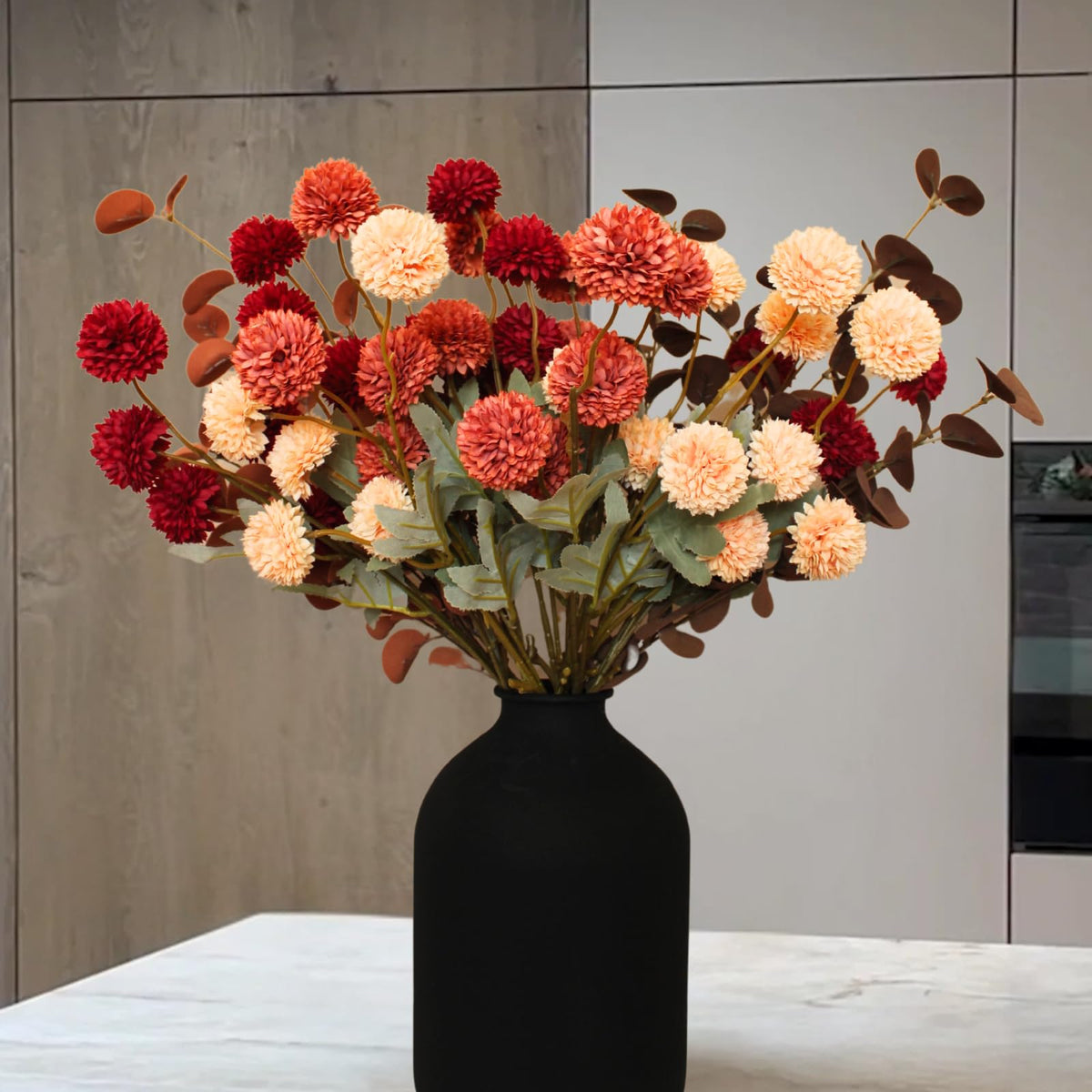 RyddeligHome fall kiku burnt orange blooms for warm autumn table decor