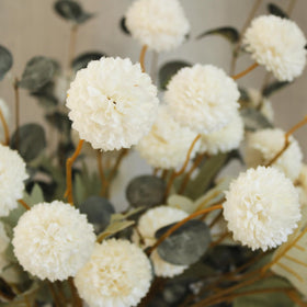RyddeligHome silk stems trimmed for custom centerpieces.