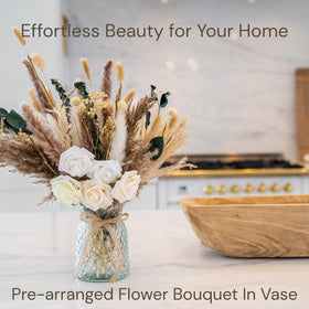 RyddeligHome pampas grass decor in vase for entryways and dining rooms