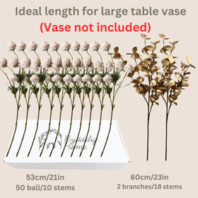 RyddeligHome long-stem florals create versatile looks for dining tables and desks.