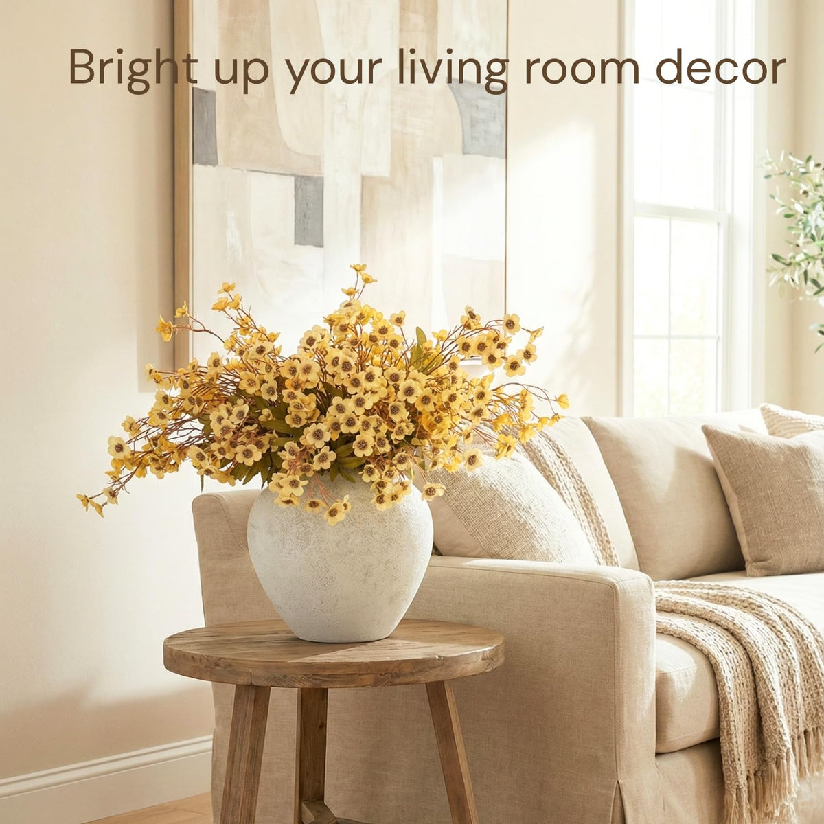 RyddeligHome bright yellow florals for spring centerpieces and office decor ideas.