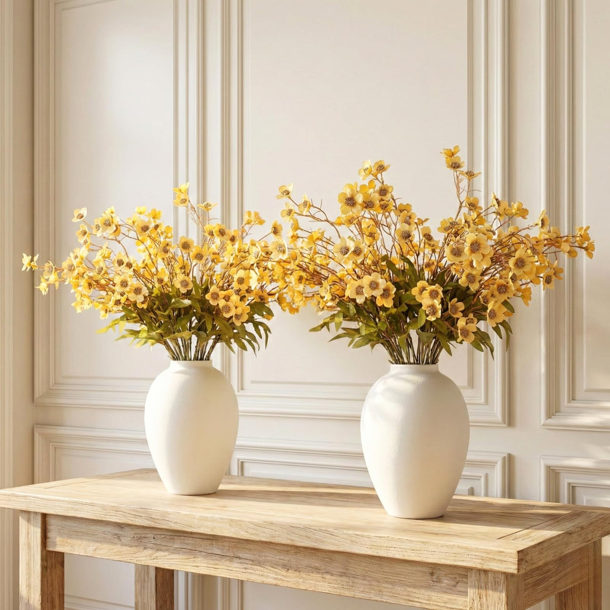 RyddeligHome white vase on a shelf enhancing minimalist decor