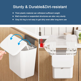 Ryhiac thick-plastic trash bin resists impact and stays sturdy in busy kitchens.